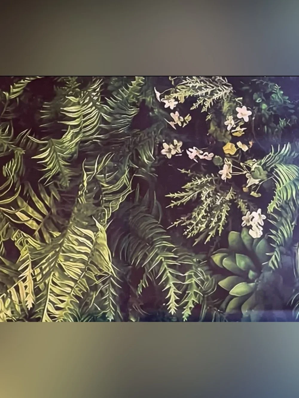 2 Tropical Green Botanical Wall Art Backdrops